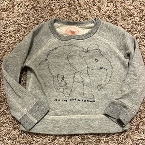 Gray Elephant Kids Sweatshirt